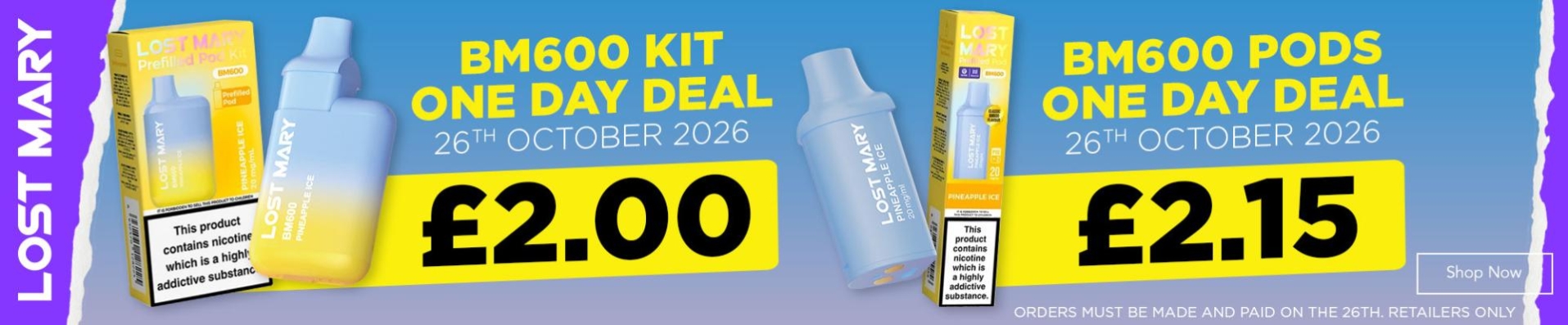 Shop BM600 Kit + Pod One Day Deal at UKVB