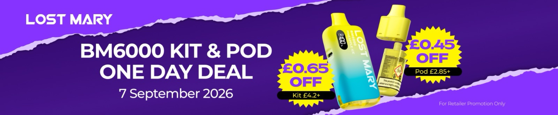 One day Lost Mary BM6000 Kit & Pod Deal